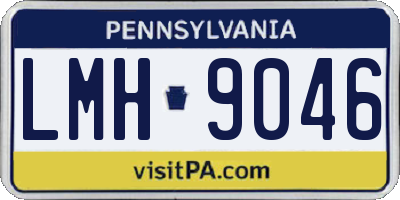 PA license plate LMH9046