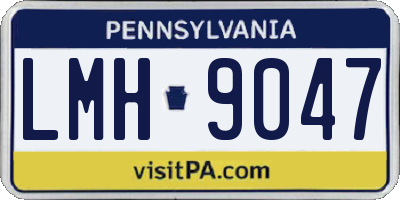 PA license plate LMH9047