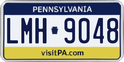 PA license plate LMH9048