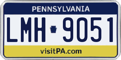 PA license plate LMH9051