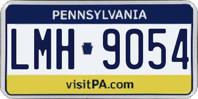 PA license plate LMH9054