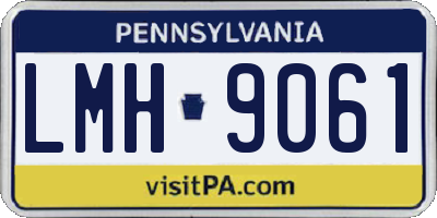 PA license plate LMH9061
