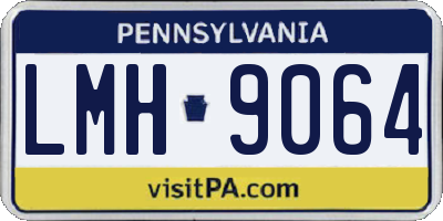 PA license plate LMH9064