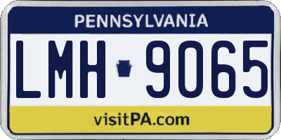 PA license plate LMH9065