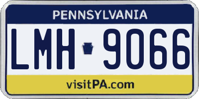 PA license plate LMH9066
