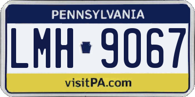 PA license plate LMH9067