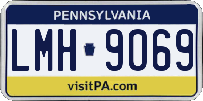 PA license plate LMH9069