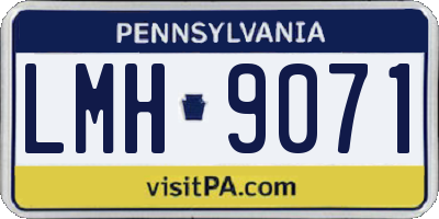 PA license plate LMH9071