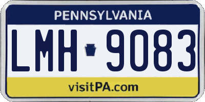 PA license plate LMH9083