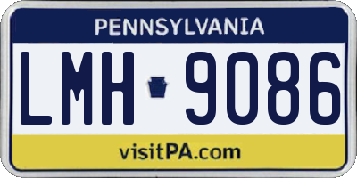 PA license plate LMH9086