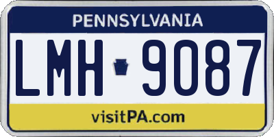 PA license plate LMH9087