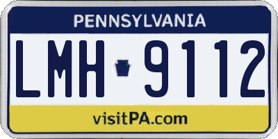 PA license plate LMH9112