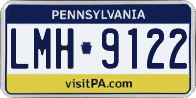 PA license plate LMH9122
