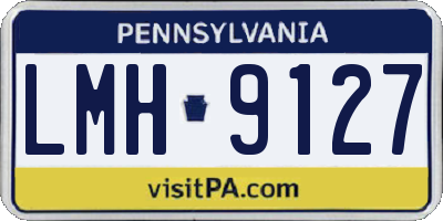 PA license plate LMH9127
