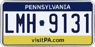 PA license plate LMH9131