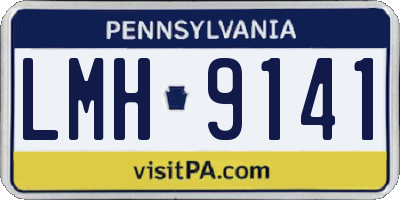 PA license plate LMH9141