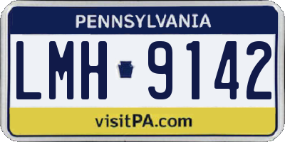 PA license plate LMH9142