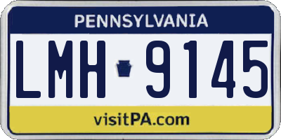 PA license plate LMH9145