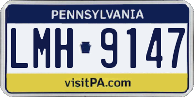 PA license plate LMH9147