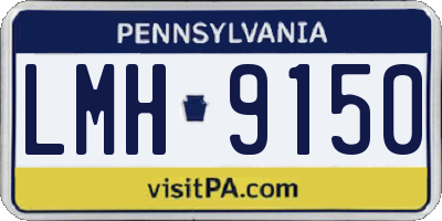 PA license plate LMH9150