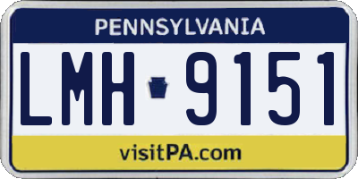 PA license plate LMH9151