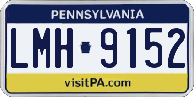 PA license plate LMH9152