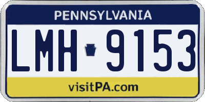 PA license plate LMH9153