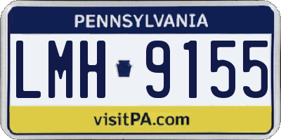 PA license plate LMH9155