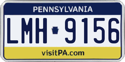PA license plate LMH9156