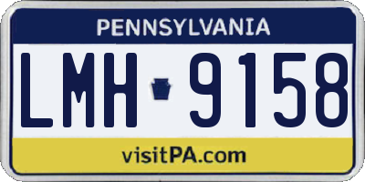 PA license plate LMH9158