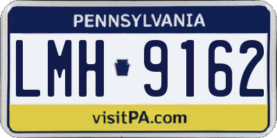 PA license plate LMH9162