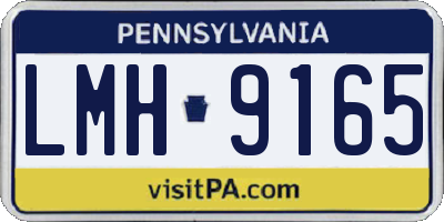 PA license plate LMH9165