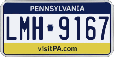 PA license plate LMH9167
