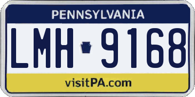 PA license plate LMH9168