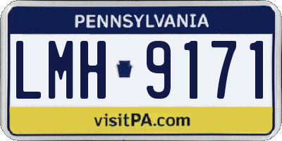 PA license plate LMH9171