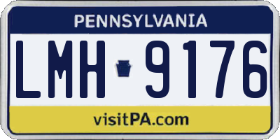 PA license plate LMH9176