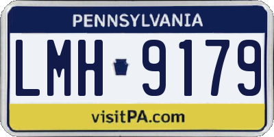 PA license plate LMH9179