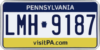 PA license plate LMH9187