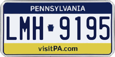 PA license plate LMH9195