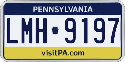 PA license plate LMH9197