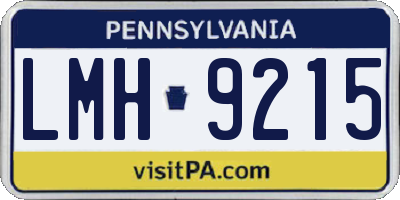 PA license plate LMH9215