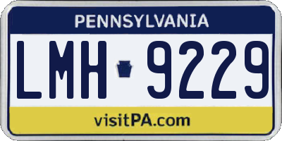 PA license plate LMH9229