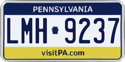 PA license plate LMH9237