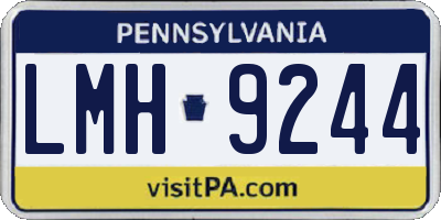 PA license plate LMH9244