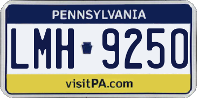 PA license plate LMH9250