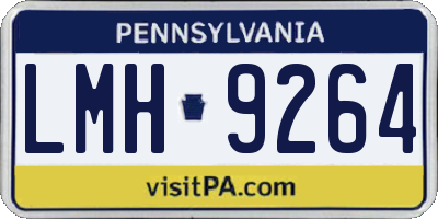 PA license plate LMH9264