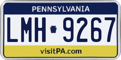 PA license plate LMH9267