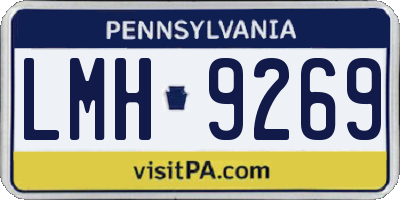 PA license plate LMH9269