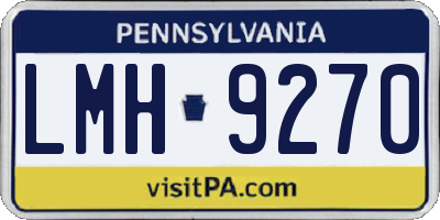 PA license plate LMH9270