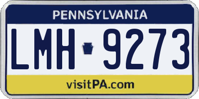 PA license plate LMH9273